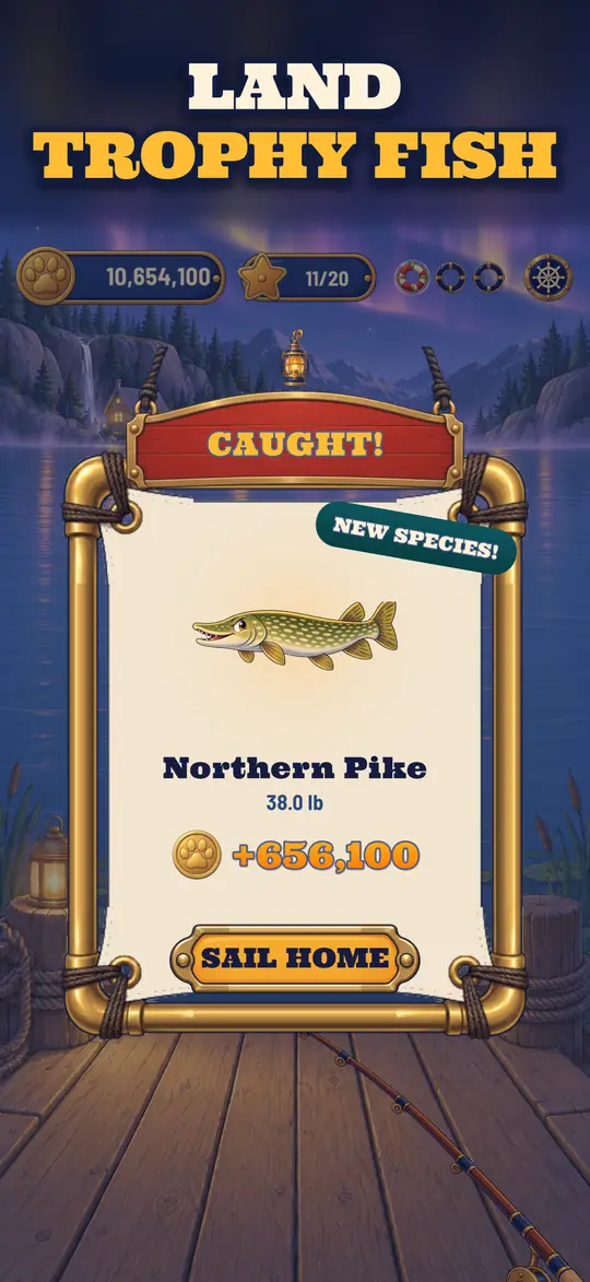 Screenshot: Land trophy fish